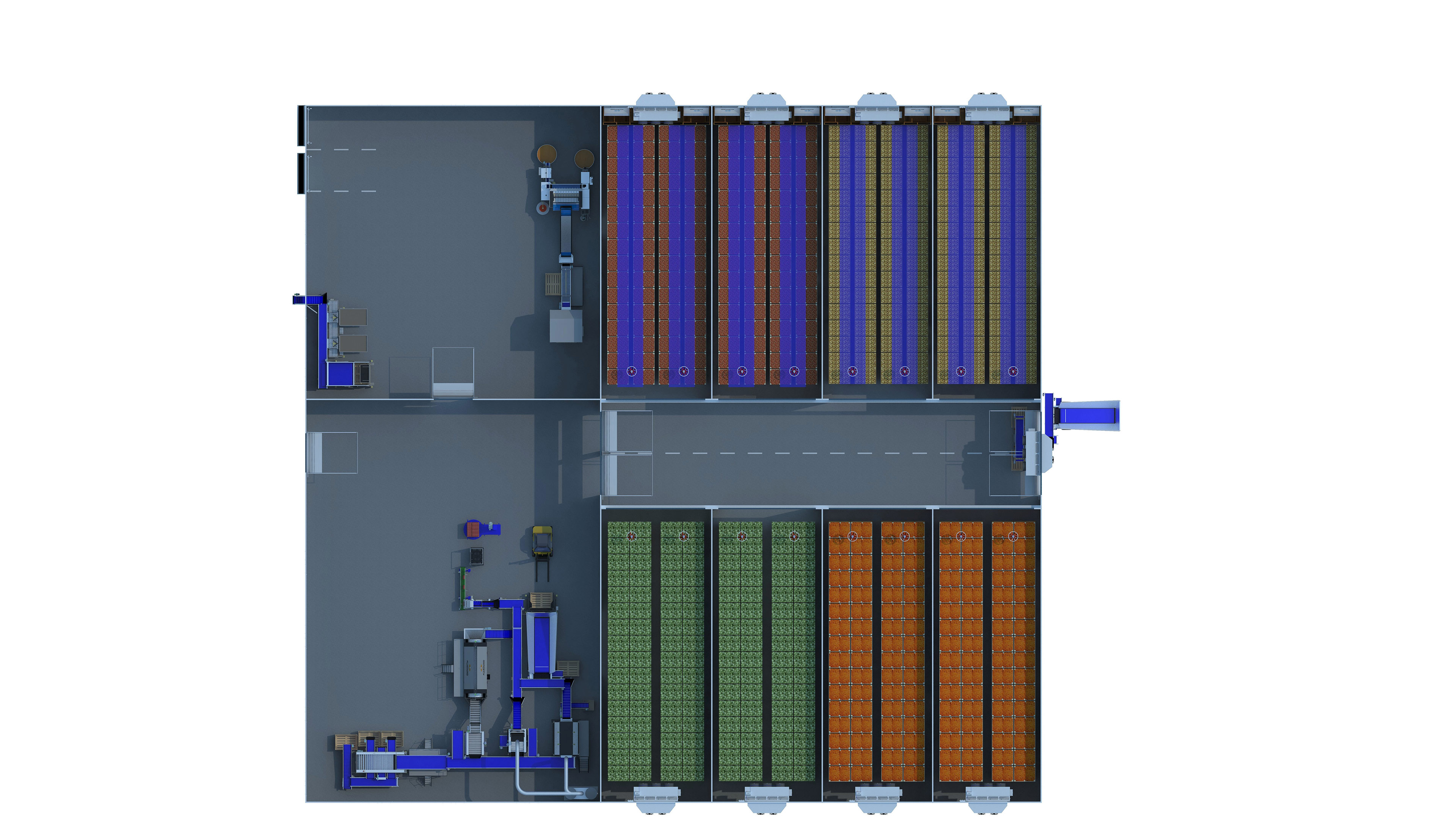 Distribution centre top view