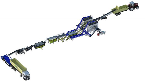 Industrial potato washing line 500 series setup 2